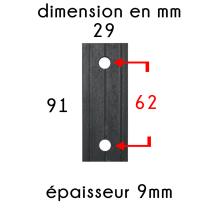 ATTACHE CAOUTCHOUC COURTE POUR CITROEN DS - HY PARTIE ARRIÈRE